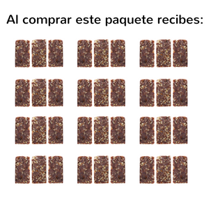 12 barritas de dátil y cacao
